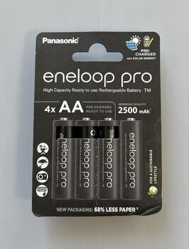 OUTLET Akumulatorki Panasonic Eneloop PRO NEW R6 AA 2500mAh BK-3HCDE/4BE (blister) - 4 sztuki