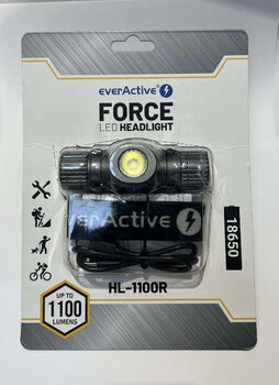 OUTLET Ładowalna latarka czołowa LED everActive HL-1100R Force
