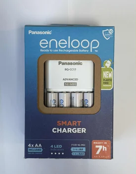 OUTLET Ładowarka akumulatorków Ni-MH Panasonic Eneloop BQ-CC17 + 4 x R6/AA Eneloop 2000mAh BK-3MCDE