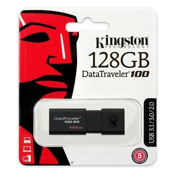 Pendrive USB 3.1 Kingston DT100 G3 128GB Pendrive USB 3.1 Kingston DT100 G3 128GB