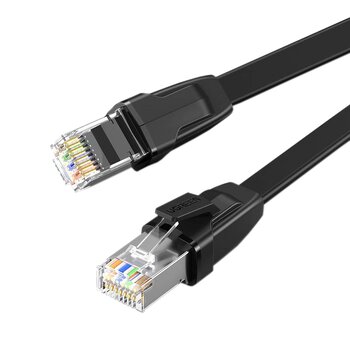 Płaski kabel sieciowy z metalowymi wtyczkami U/FTP Ethernet RJ45 Cat. 8 do 40Gbps Ugreen 10979 0,5m