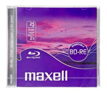 Płyta Blu-Ray BD-RE 25GB 2x MAXELL Jewel Case do wielokrotnego zapisu