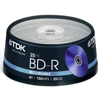 Płyty Blu-Ray BD-R 25GB 4x TDK cake 25