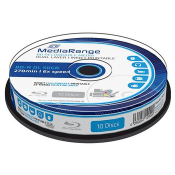 Płyty Blu-Ray BD-R DL 50GB 6x MediaRange PRINTABLE cake 10