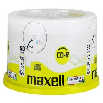 Płyty CD-R 700MB 80MIN MAXELL PRINTABLE cake 50