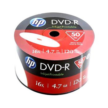 Płyty DVD-R 4,7GB 16X HP Inkjet Printable 14201 50 sztuk