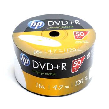 Płyty DVD+R 4,7GB 16X HP Inkjet Printable 14202 50 sztuk