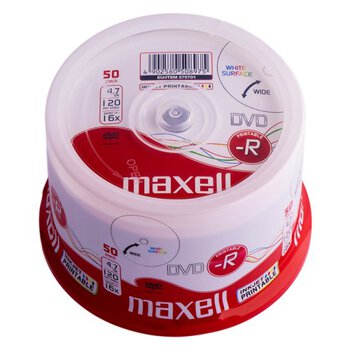 Płyty DVD-R 4,7GB 16X MAXELL PRINTABLE cake 50