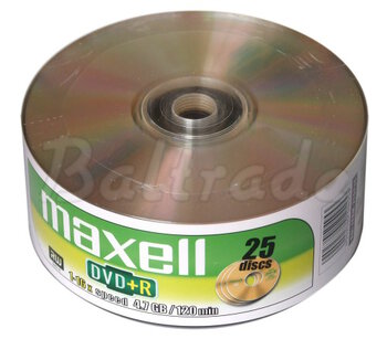 Płyty DVD+R 4,7GB 16X MAXELL SP25
