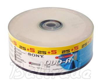 Płyty DVD-R 4,7GB 16X SONY SP25+5