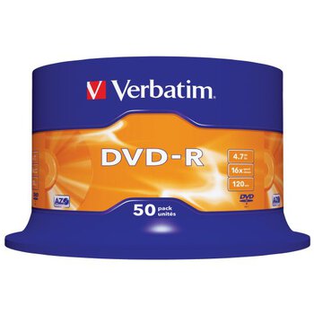 Płyty DVD-R 4,7GB 16X Verbatim 43548 cake 50