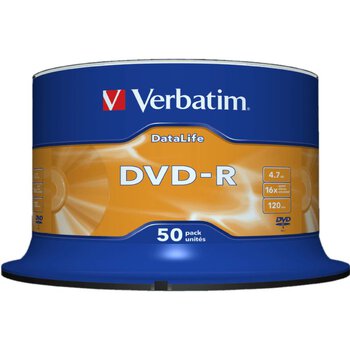 Płyty DVD-R 4,7GB 16X Verbatim DataLife 43814 cake 50