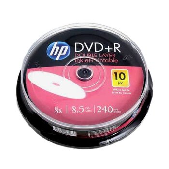 Płyty DVD+R DL 8,5GB 8X HP Inkjet Printable cake10