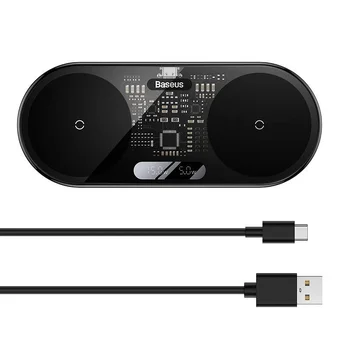 Podwójna ładowarka indukcyjna 20W QI Baseus WXSX010101