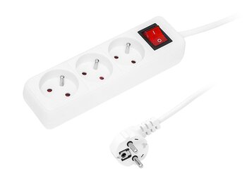 Przedłużacz sieciowy 3G 1,5M biały Blow 