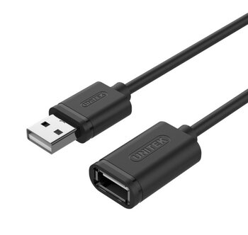 Przedłużacz USB 2.0 o długości 1,5m Unitek Y-C449GBK