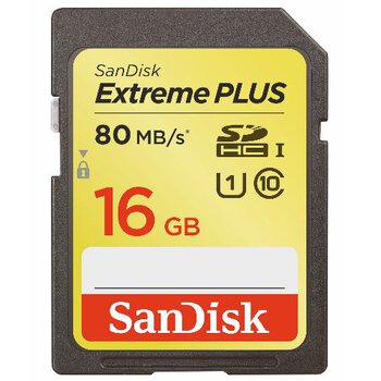 SanDisk SDHC 16GB Extreme PLUS 533x (80MB/s)