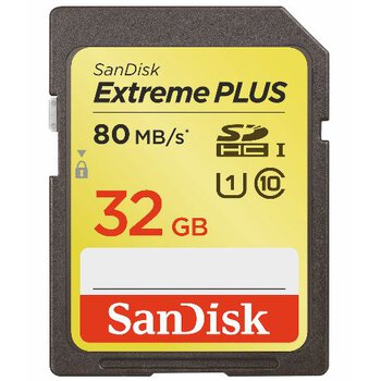 SanDisk SDHC 32GB Extreme PLUS 533x (80MB/s)