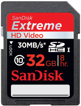 SanDisk SDHC 32GB Extreme VIDEO HD (30MB/s)