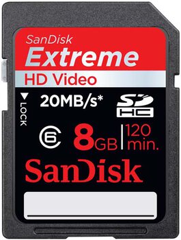 SanDisk SDHC 8GB Extreme VIDEO HD