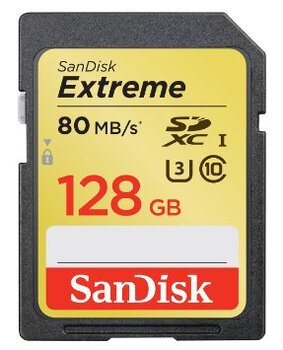SanDisk SDXC 128GB Extreme 533x (80MB/s) UHS-I U3 class 10