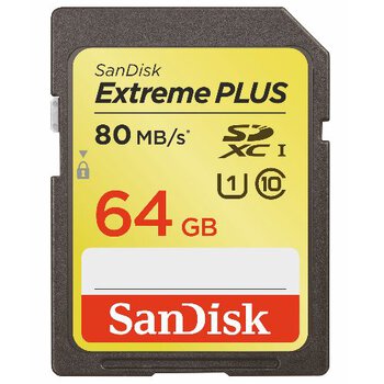 SanDisk SDXC 64GB Extreme PLUS 533x (80MB/s)