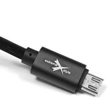 silikonowy kabel micro USB eXtreme 150cm czarny (blister)