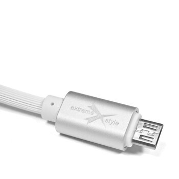 silikonowy kabel micro USB eXtreme 150cm biały (blister)