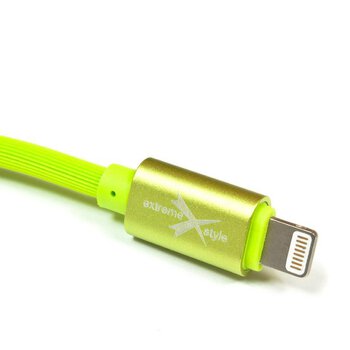 silikonowy kabel USB - Apple Lightning / iPhone eXtreme zielony 100cm