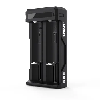Szybka ładowarka do akumulatorów cylindrycznych Li-ion 18650 Xtar SC2 USB-C