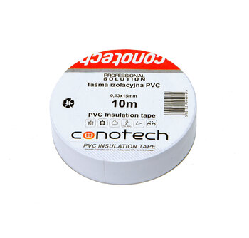 Taśma izolacyjna PVC CONOTECH 0,13x15mm 10M BIAŁA