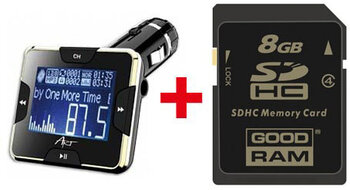 transmiter FM ART FM-01 + karta SDHC GoodRam 8GB