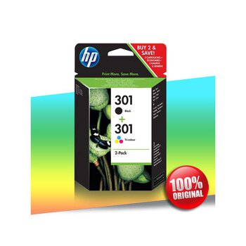 Tusz do drukarki HP 301 Oryginalny Czarny 3ml + Kolor 3ml - zestaw