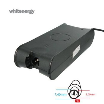 Whitenergy zasilacz 19.5V/4.62A 90W wtyczka 7.4x5.0mm + pin Dell (04085)