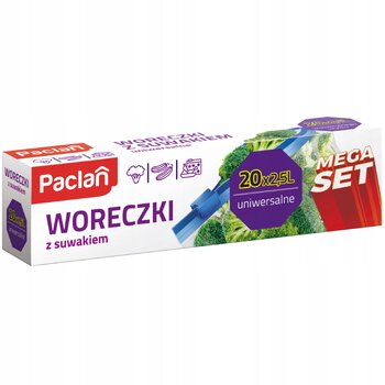Woreczki Mega Set z suwakiem Paclan 2,5L 20 szt. Woreczki Mega Set z suwakiem Paclan 2,5L 20 szt.