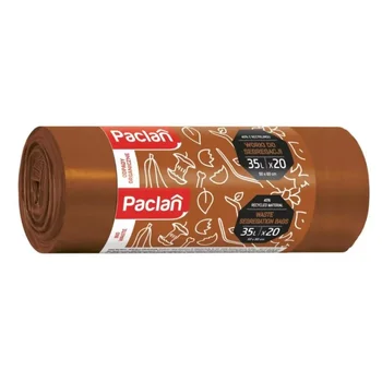 Worek do segregacji bio odpadów Paclan 35l 20 szt brązowy