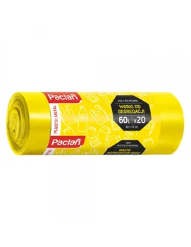 Zestaw worków do segregacji 20 szt. plastik + 20 szt. papier + 20 szt. bio + 20 szt. szkło