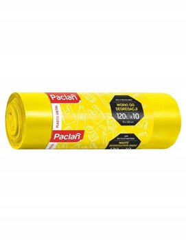 Worek do segregacji plastiku Paclan 120l 10 szt żółty