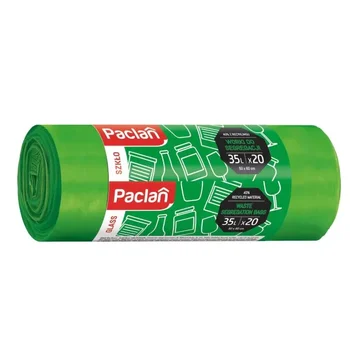 Worek do segregacji szkła Paclan 35l 20 szt zielony