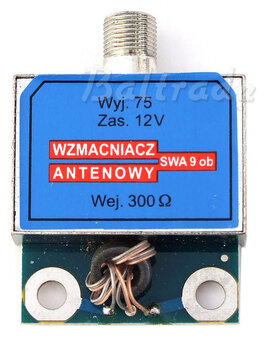Wzmacniacz antenowy DVB-T SWA9 18dB w obudowie