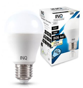 Żarówka 10W POWER LED E27 BAŃKA 2700K INQ A60