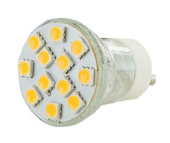 Żarówka 12 LED SMD5050 2W MR11 GU10 ciepła 08877