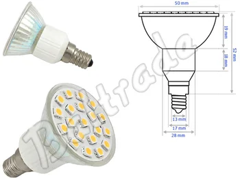 Żarówka 21 LED SMD E14 AC 220V
