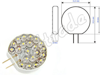 Żarówka 21LED G4 DC 12V