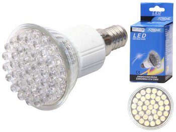 Żarówka 38 LED E14 zimna