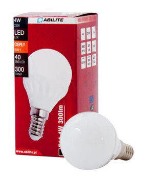 Żarówka 40 LED SMD3014 E14 kulka matowa