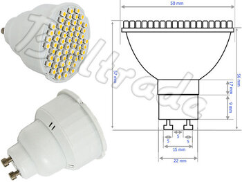 Żarówka 60 LED SMD GU10