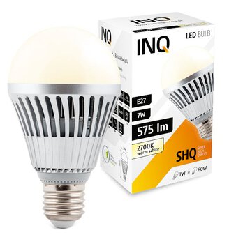 Żarówka 7W POWER LED E27 BAŃKA 2700K INQ