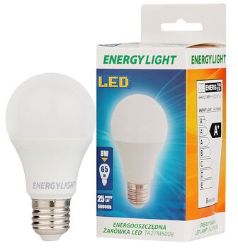 Żarówka LED 8W ENERGY LIGHT E27 BAŃKA ciepła