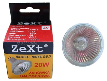 Żarówka halogenowa ZeXt 20W, 12V 38º